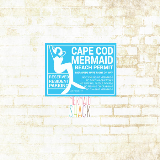 Cape Cod Mermaid Beach Sticker - Image 4