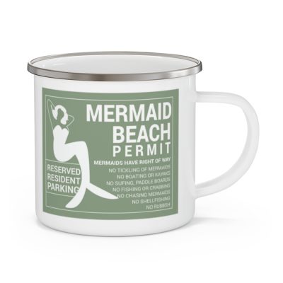 Mermaid Beach Enamel Camping Mug